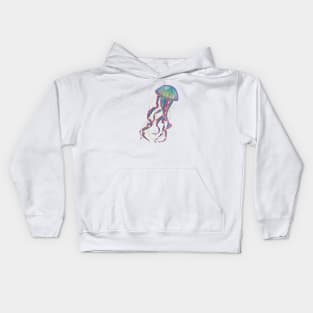 Amazing glowing jellyfish Kids Hoodie